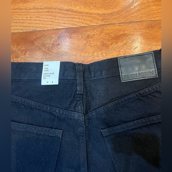 NEW WITH TAGS Denim Forum Black High Rise Loose Joni Jeans - Picture 7 of 7